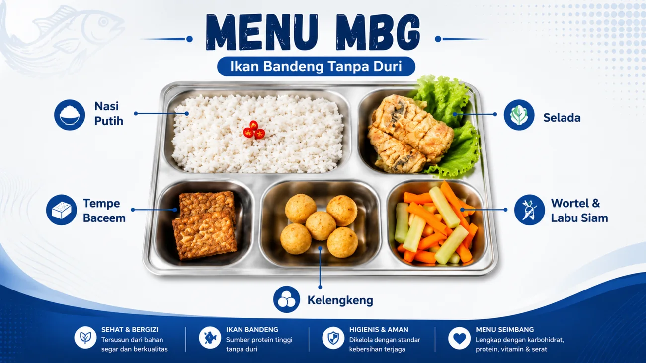 Contoh menu MBG dengan Bandeng Tanpa Duri
